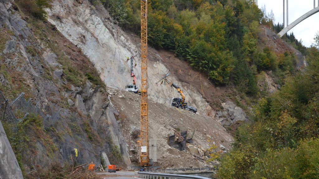 Felssturz auf der B99: Lokalaugenschein im Oktober