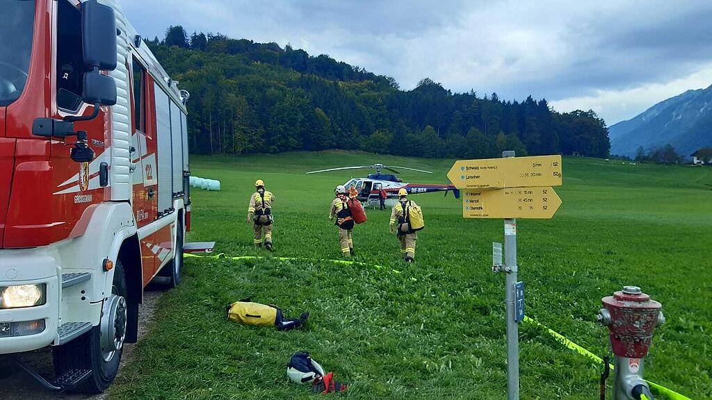 Waldbrand-Einsatz am Untersberg