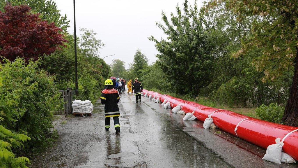 Hochwasser Mangfall Kolbermoor