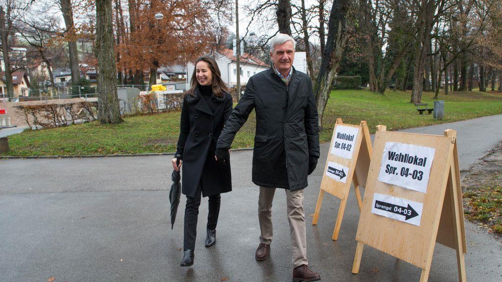 Harald Preuner bei der Stimmabgabe