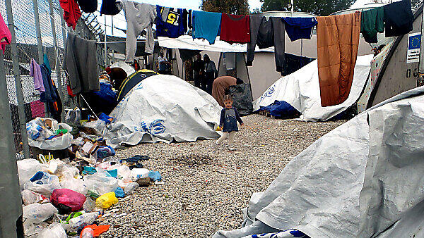 Das Flüchtlingslager Moria auf Lesbos
