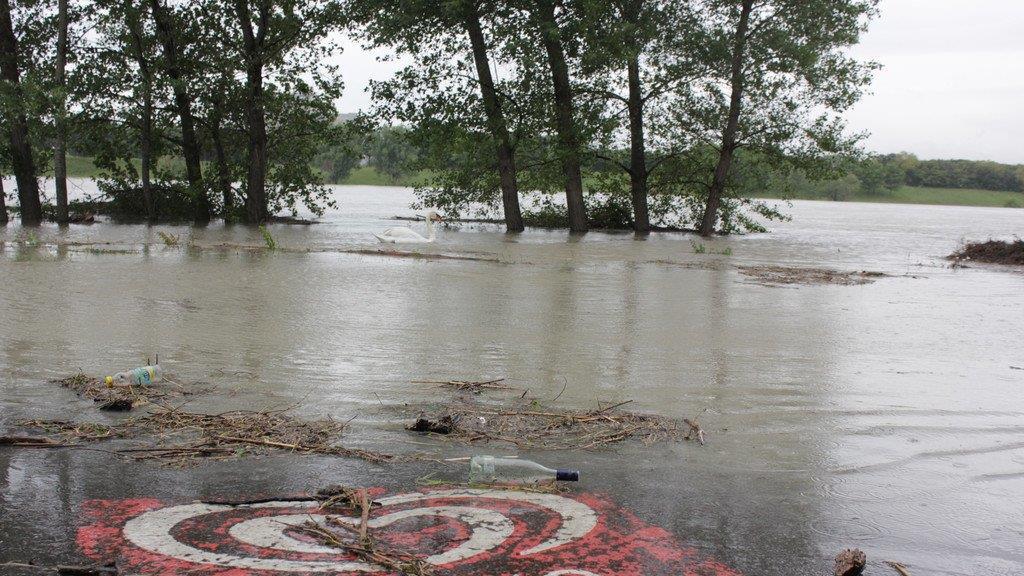Hochwasser in Wien (Copa Cagrana)