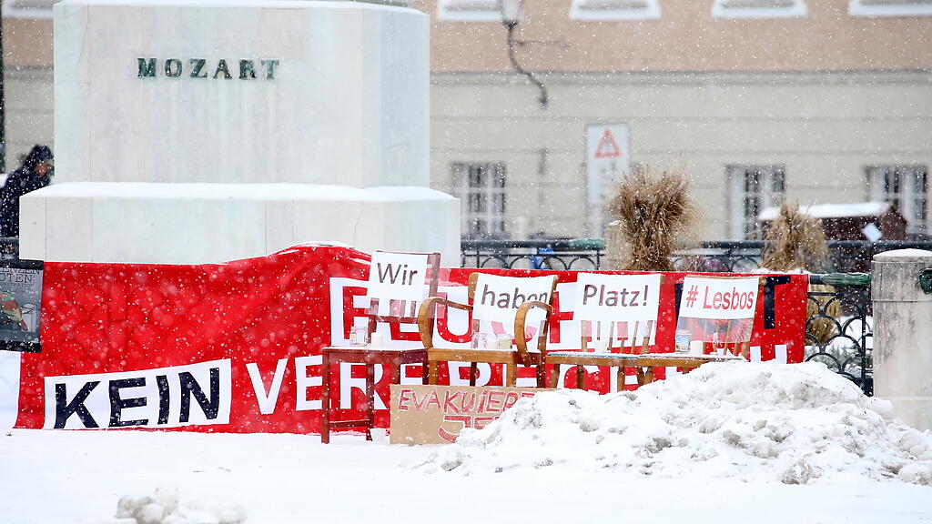 Aktivisten campieren in der Altstadt