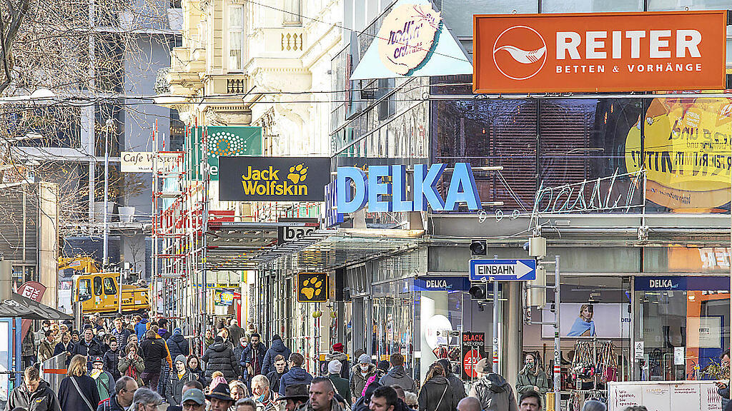 Auf der Wiener Mariahilfer Straße trübte die Demo die Einkaufslaune