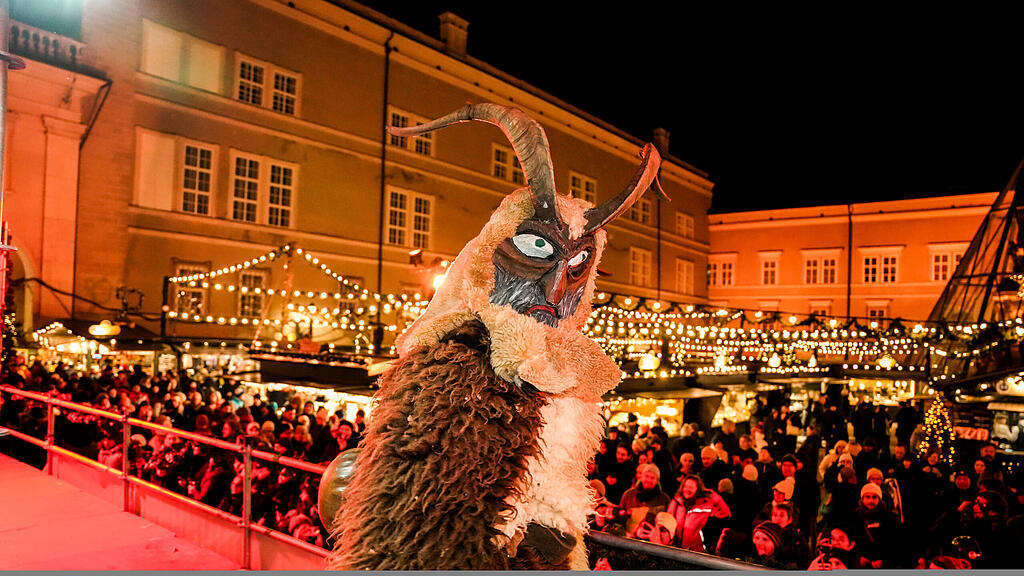 Der Krampuslauf am Christkindlmarkt