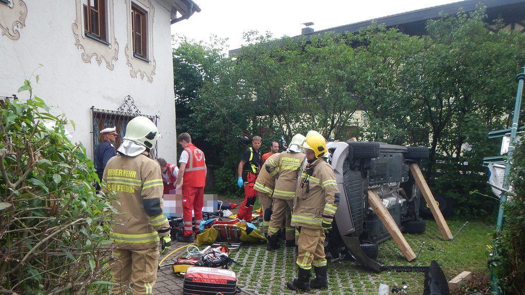 Crash im Stadtzentrum von Saalfelden