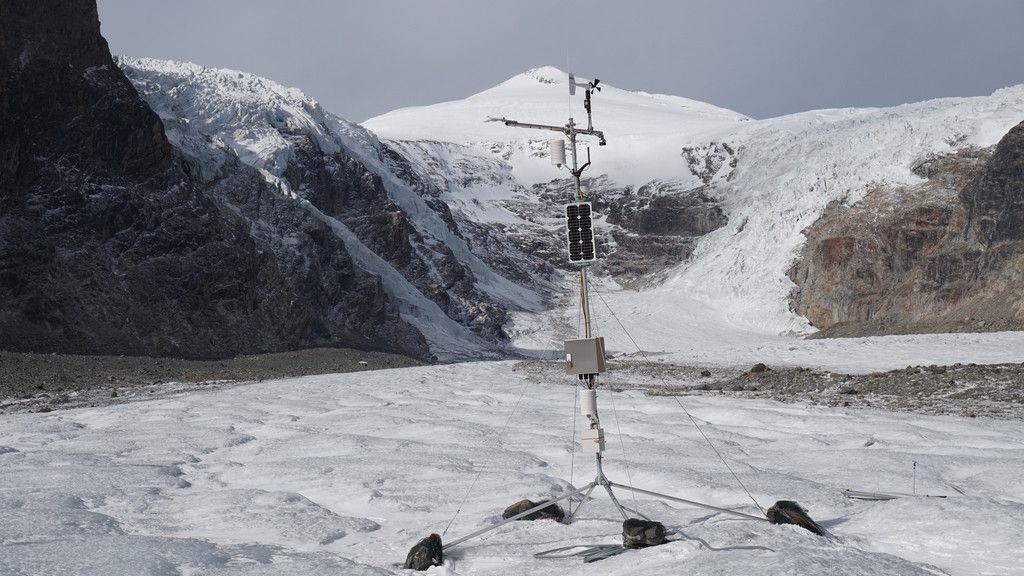 Gletscher stark geschmolzen