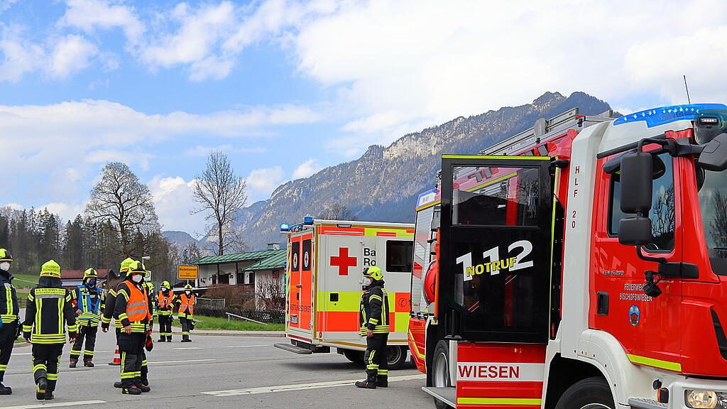 Unfall Motorrad auf B20 bei Bischofswiesen