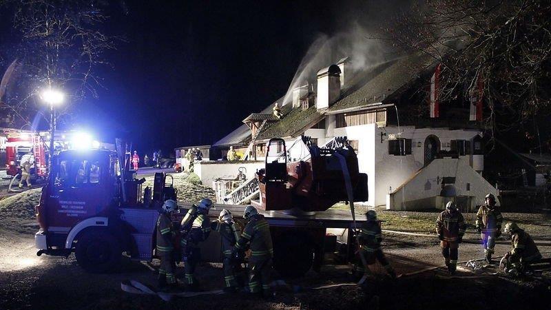 Dachstuhlbrand in Großgmain