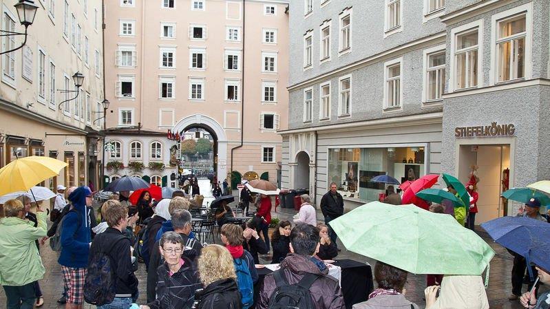 PETA-Aktion in Salzburg