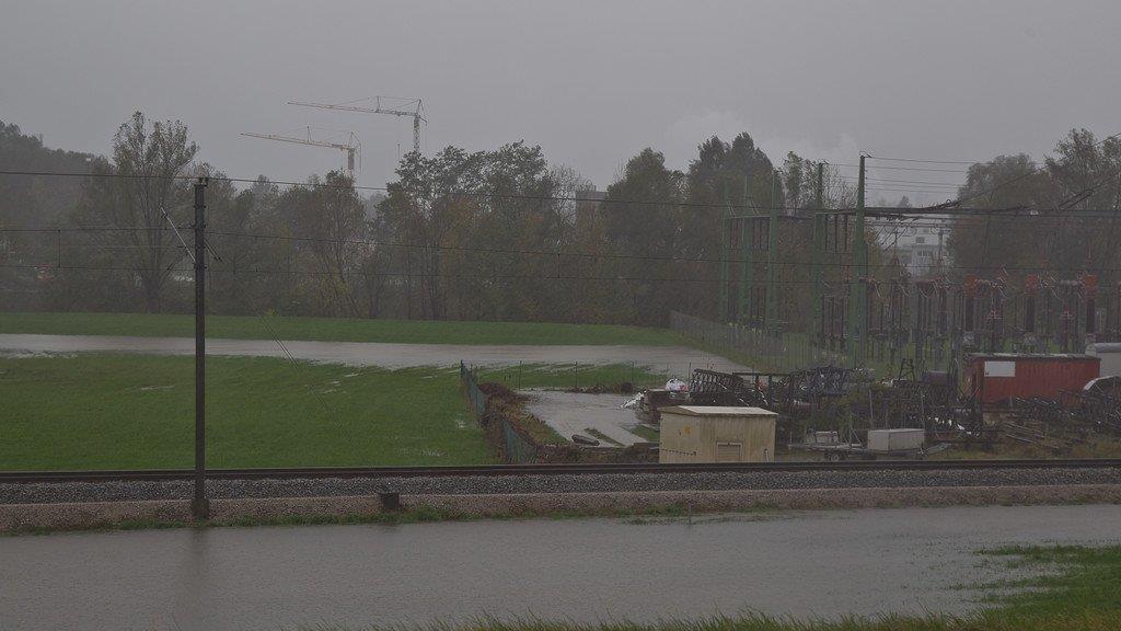 Wintereinbruch - Überflutungen in Bergheim