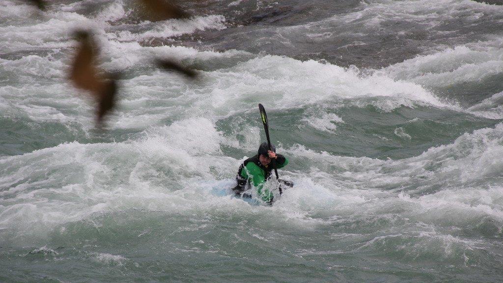 Kajak Freestyle auf der Salzach