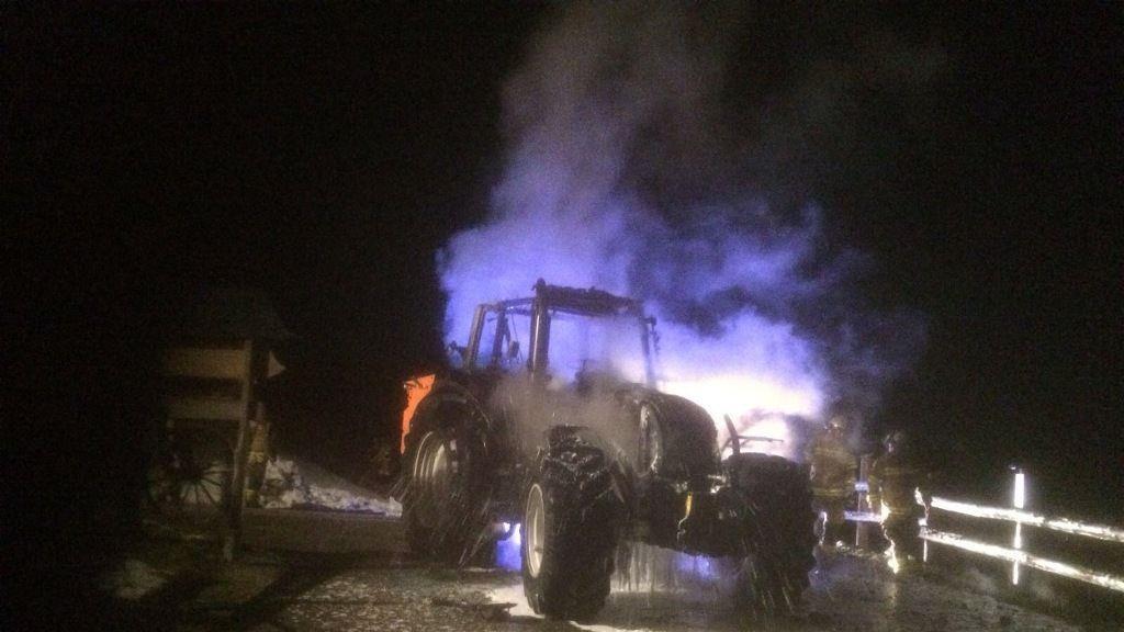 Traktor in Kaprun in Brand