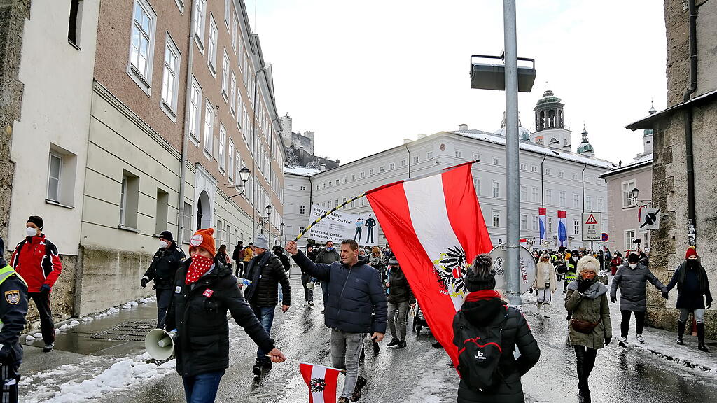 Corona-Demo in Salzburg