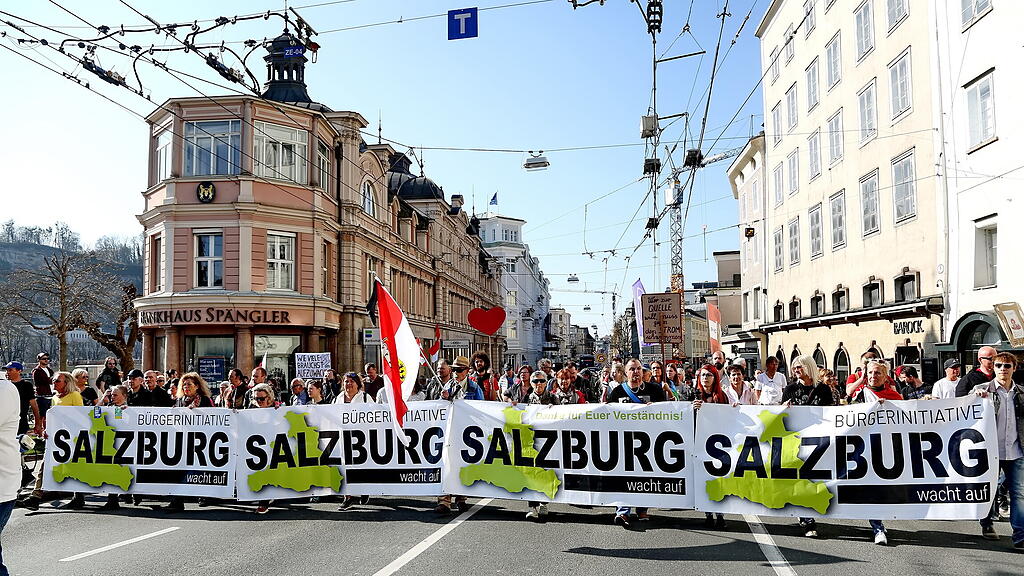 Corona-Demo Stadt Salzburg