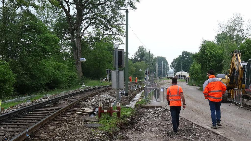 Gleisarbeiten im Flachgau