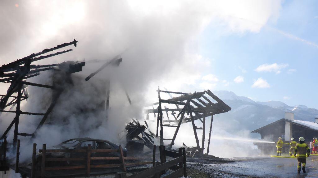 Taxenbach, Bauernhof, Stall, Brand