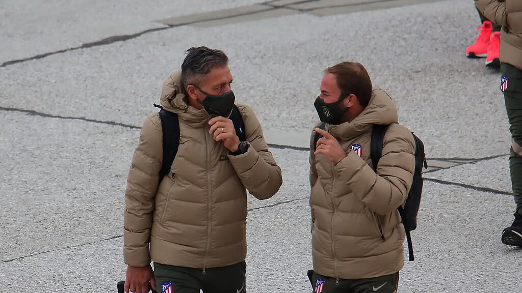 Atletico Madrid, Flughafen, Ankunft