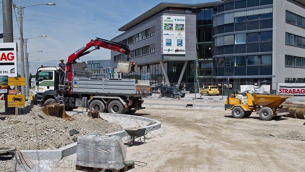 Bauarbeiten in Münchner Bundesstraße