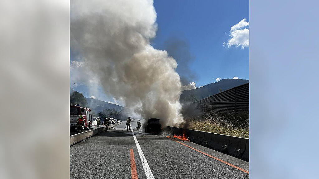 Erneut Autobrand auf A10 im Pongau