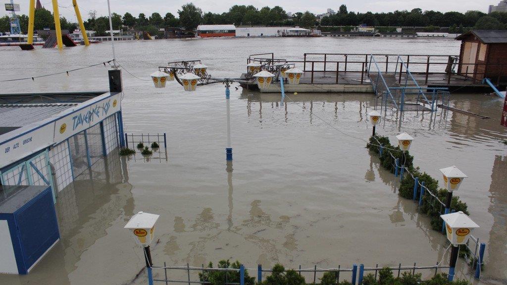 Hochwasser in Wien (Copa Cagrana)