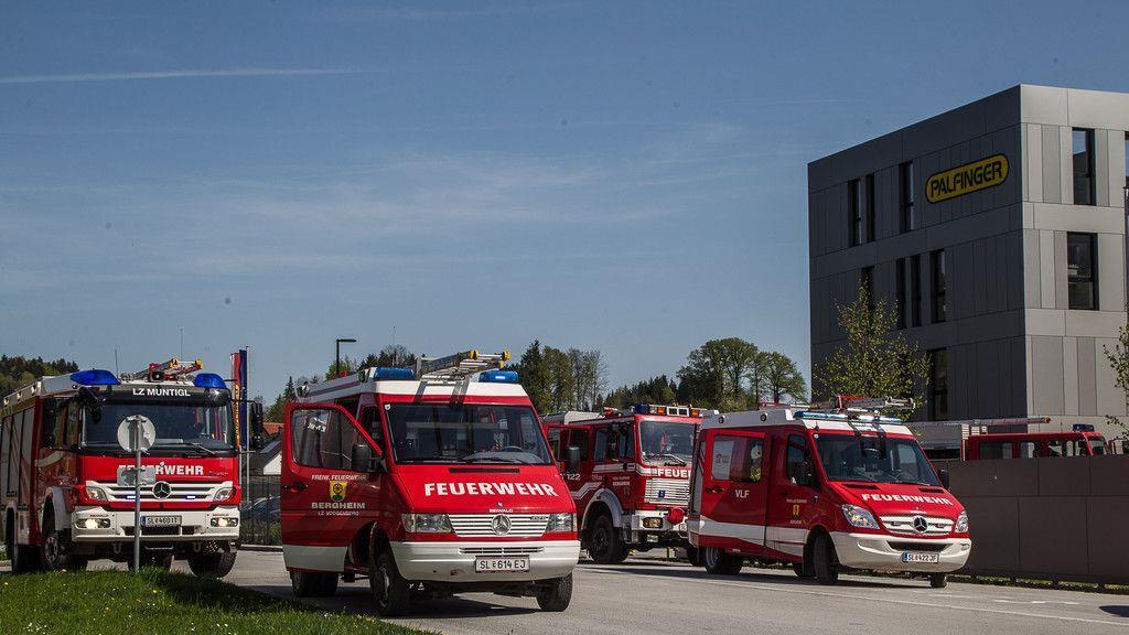 Kellerbrand bei Palfinger in Bergheim