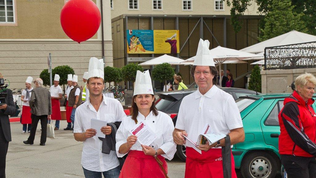 Gastronomen-Demo am Residenzplatz