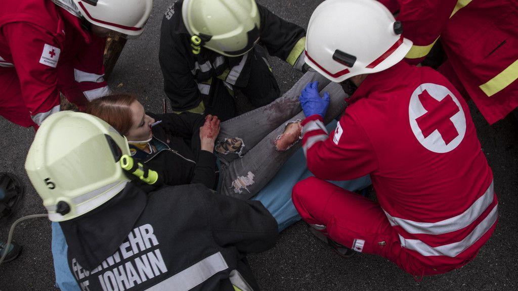 Schauübung der Rettungskräfte in St. Johann