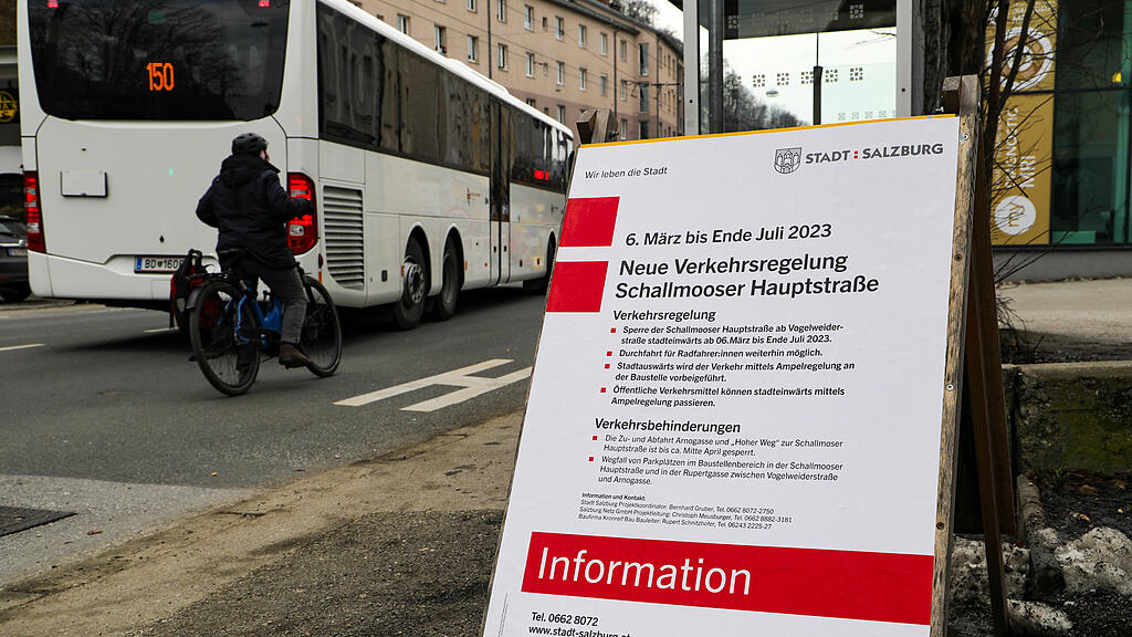 Baustelle Schallmooser Hauptstraße