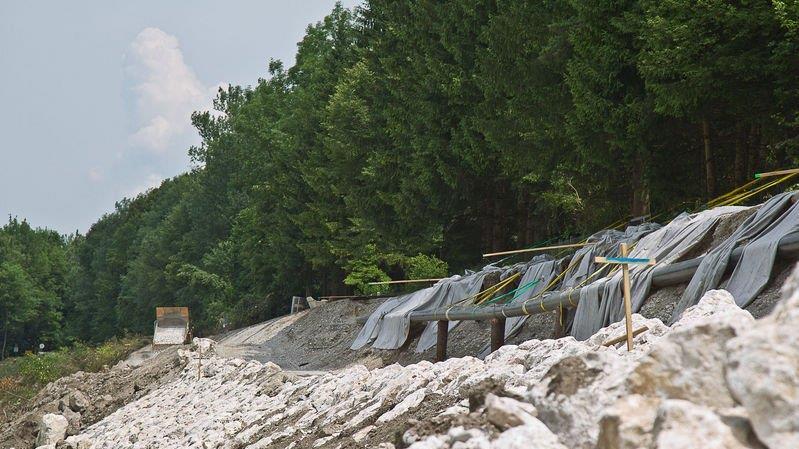Bauarbeiten an rechter Saalachzeile