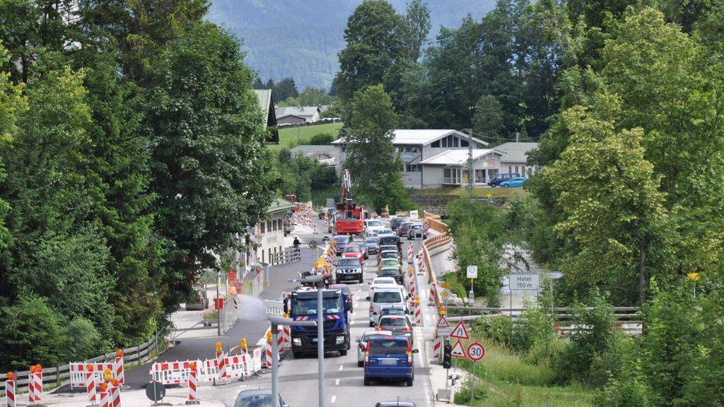Großbaustelle auf B20 in Bischofswiesen