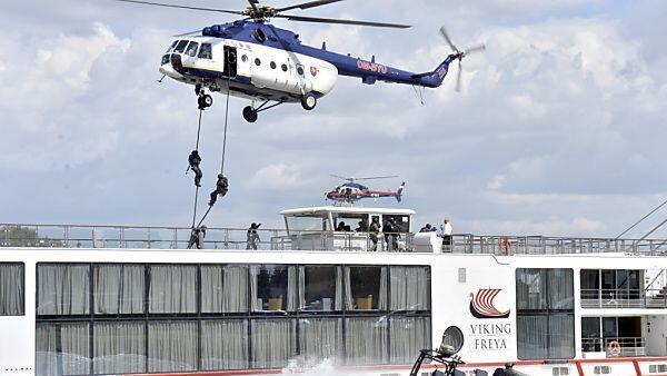 Terror-Übung auf der Donau