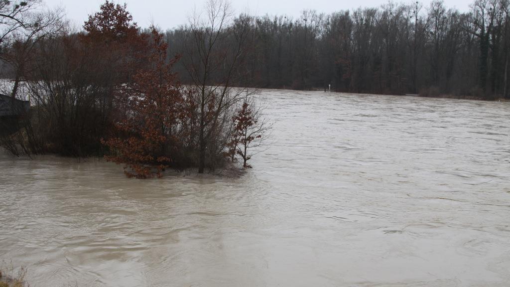 Hochwasser bei Firdolfing
