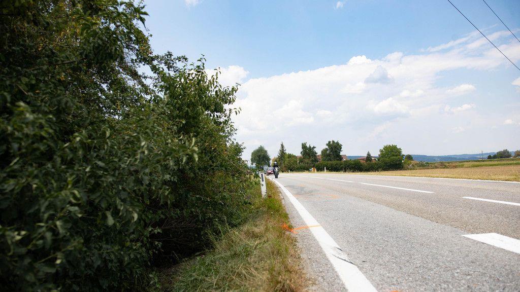 Unfallstelle in Burgkirchen