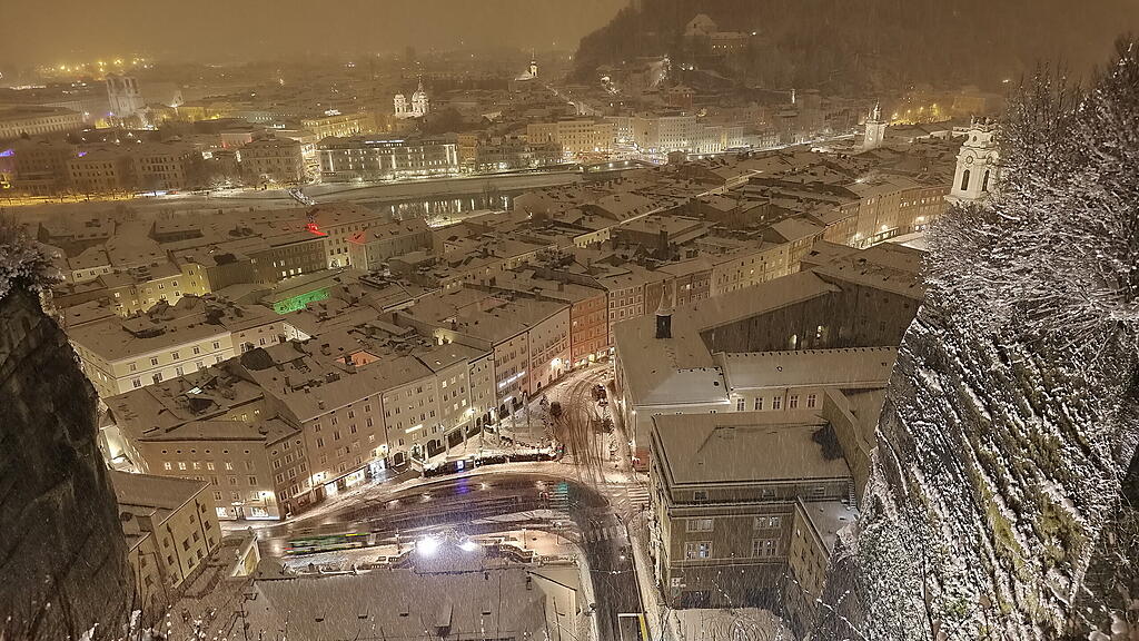 Winter in der Stadt Salzburg