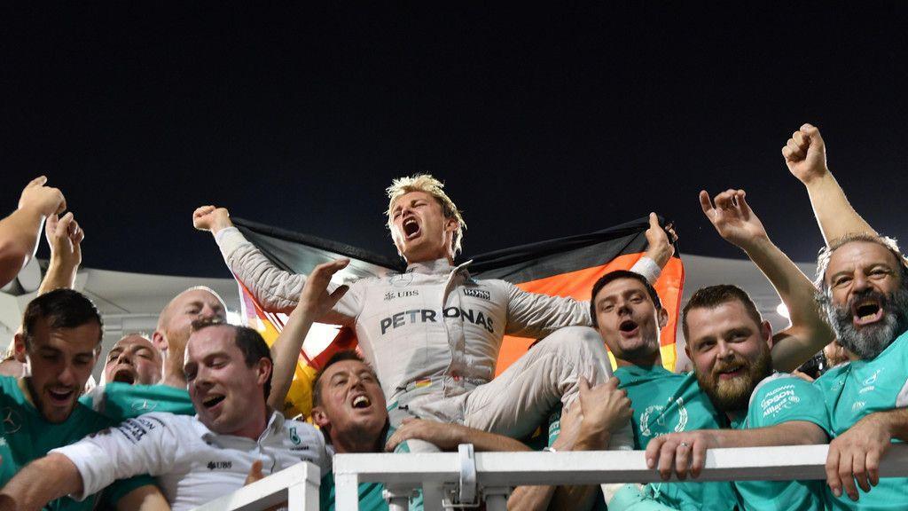 Rosberg feiert in Abu Dhabi