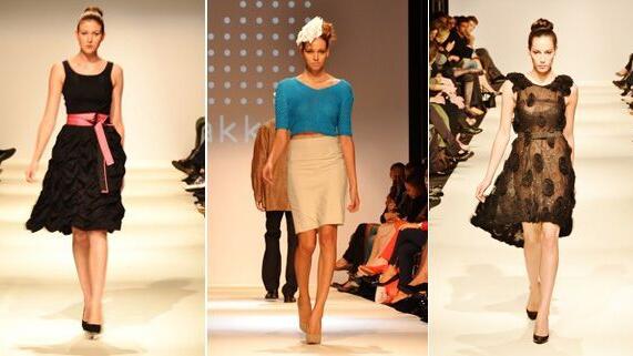 Sabine Karner, Elfenkleid, Michael mayer, Shakkei, Ingried Brugger und Cindy Steffens am ersten Tag der Vienna Fashion Week.