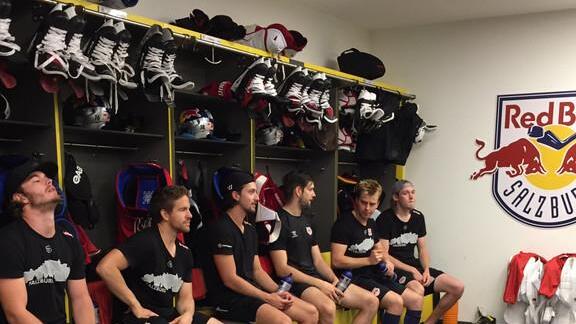Einblick in Eishockey-Kabine