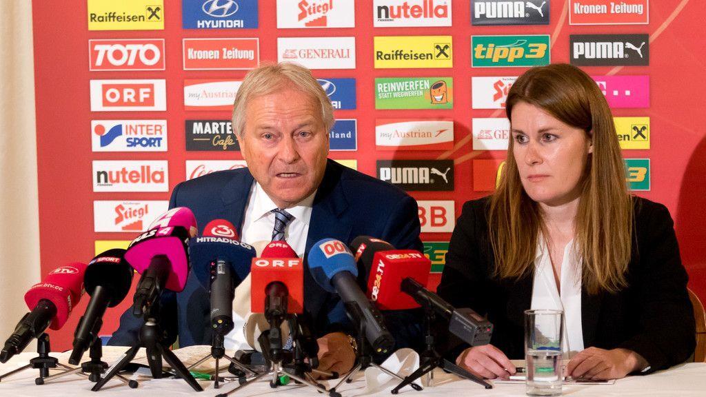 Bilder der Pressekonferenz ÖFB