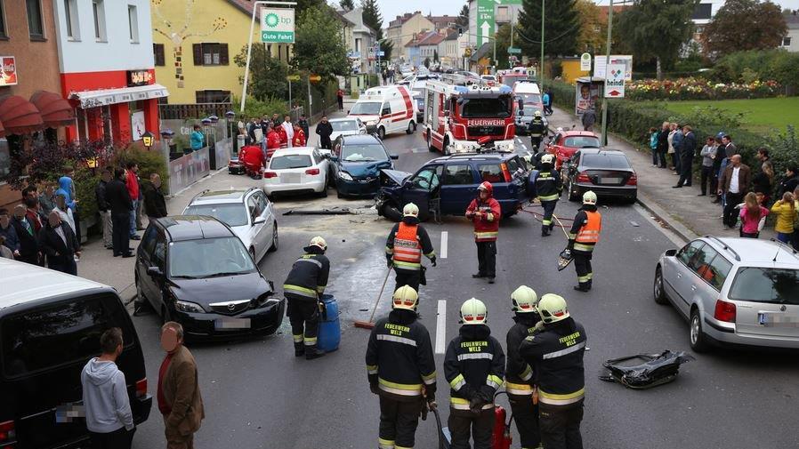Schwerer Crash in Wels