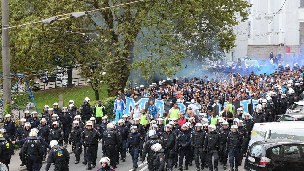 Fanmarsch Marseille vs. Red Bull Salzburg