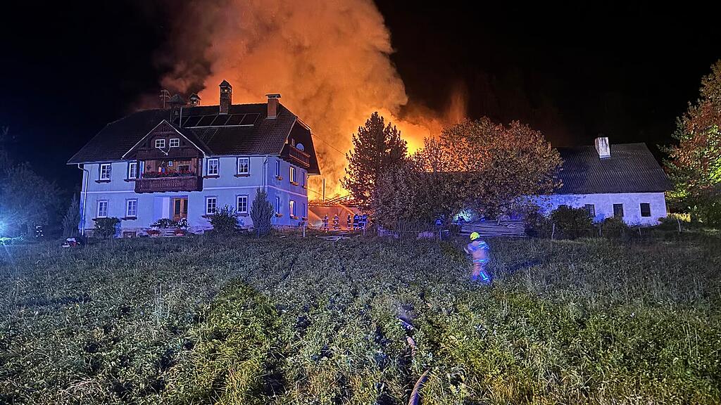 Brandeinsatz Lungauer Feuerwehren Rennweg