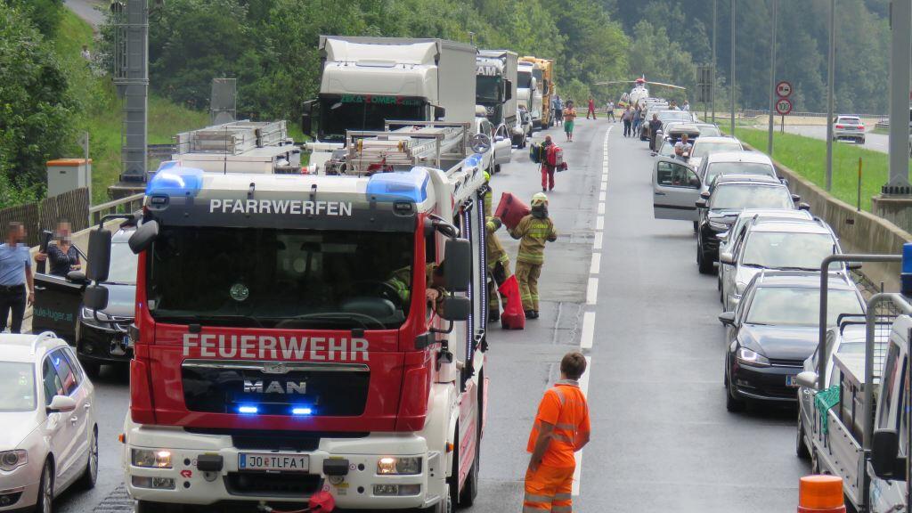 Unfall Zetzenbergtunnel Pfarrwerfen