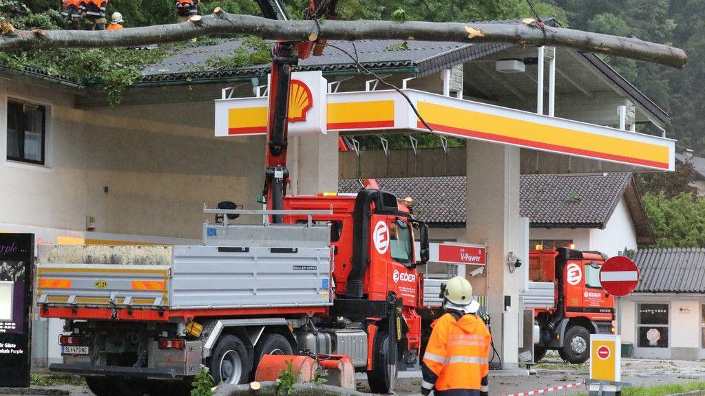 Unwetter in Großgmain