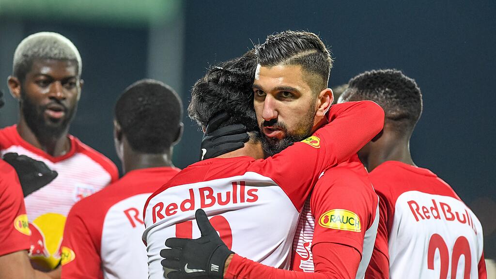 Red Bull Salzburg schlägt Lustenau im ÖFB-Cup knapp.