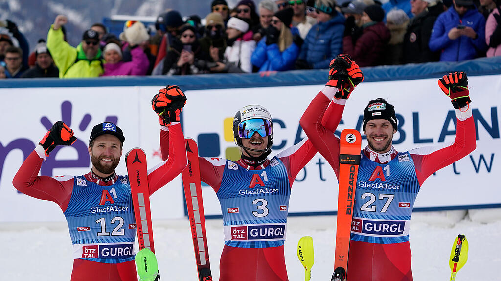 Manuel Feller, Marco Schwarz, Michael Matt