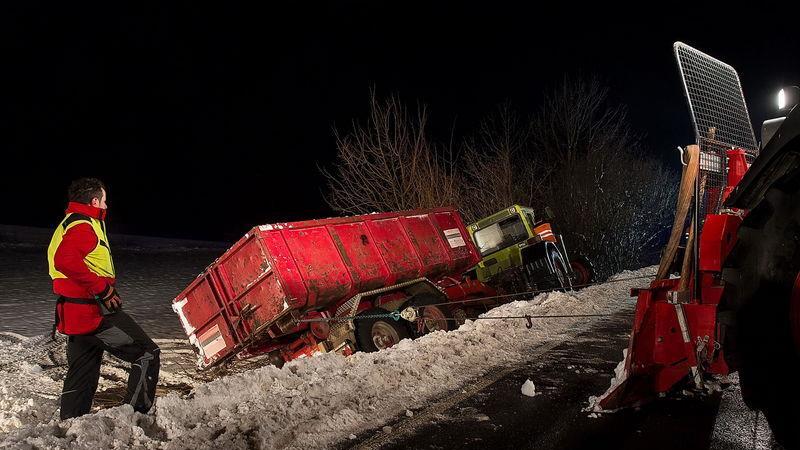 Traktor abgestürzt