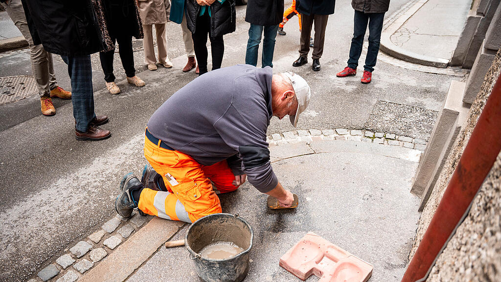 Verlegung Stolpersteine Stadt Salzburg