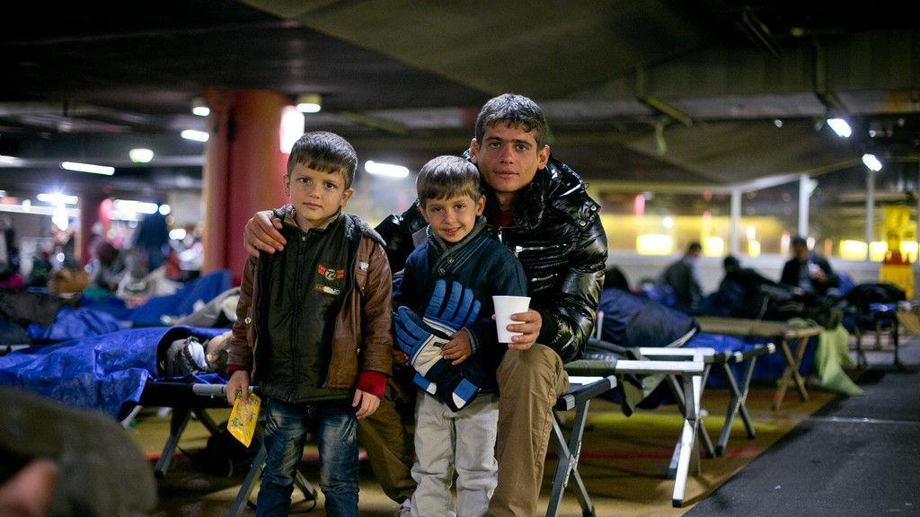 Flüchtlinge am Mittwoch in der Bahnhofsgarage
