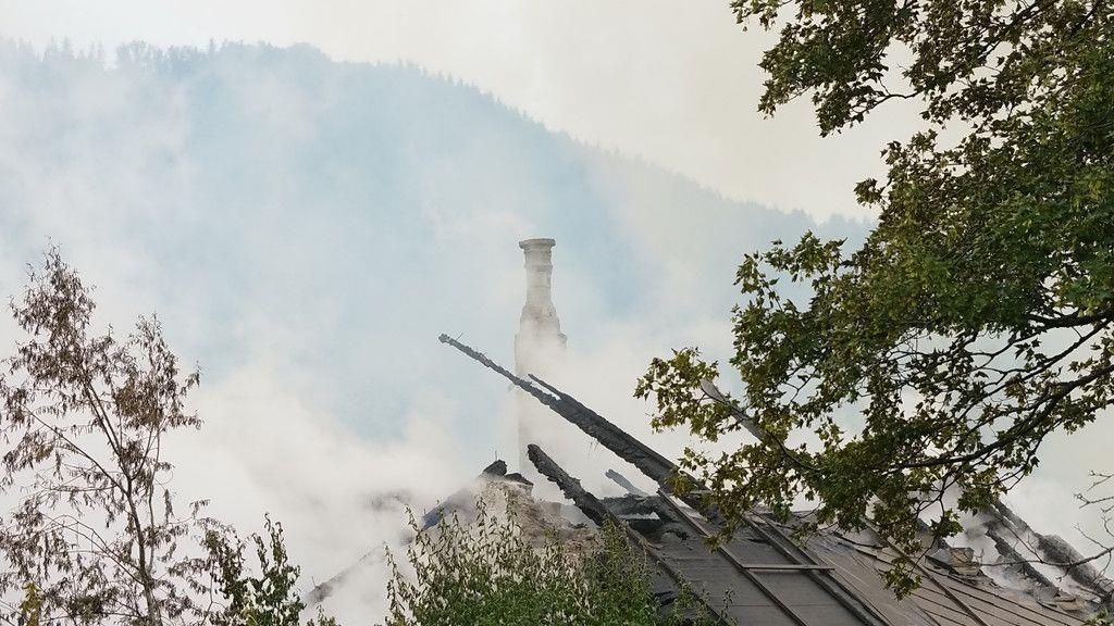 Brand beim Gut Guggenthal